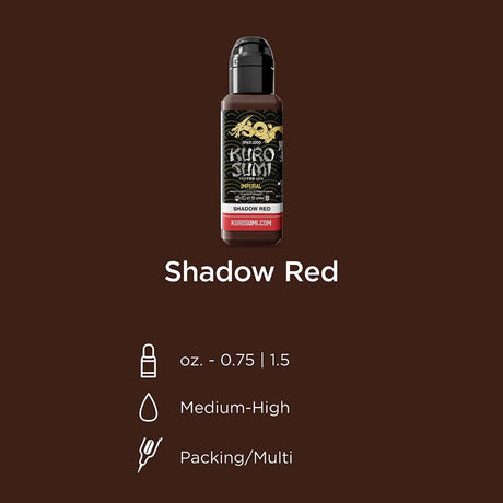 Kuro Sumi Imperial Tinta para Tatuajes Sombra Roja