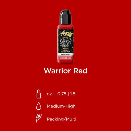 Kuro Sumi Imperial Tinta para Tatuajes Warrior Red