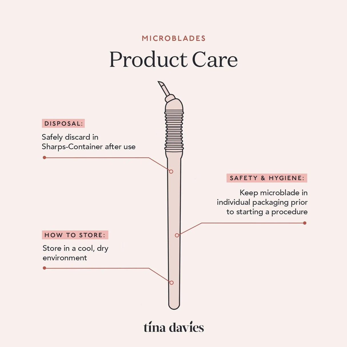 Tina Davies Microblading Pen 16 Curved Nano 10pcs - BVShop