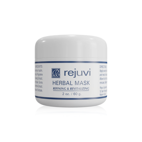 Rejuvi Herbal Mask 60g jar with ginseng and aloe vera for soothing clay mask