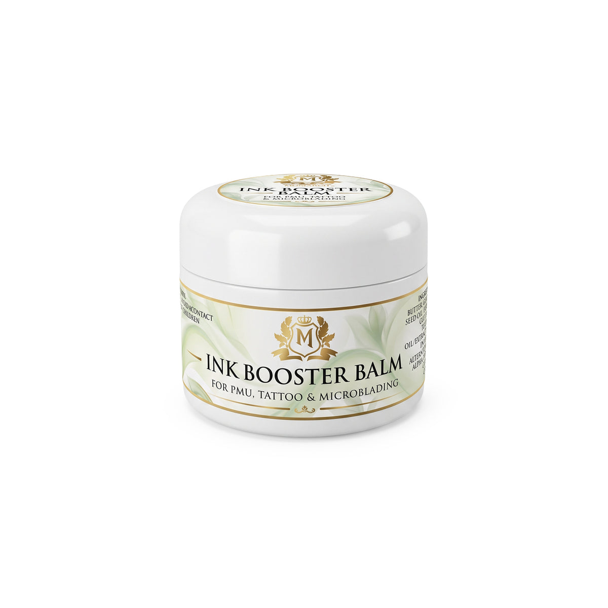Skin Monarch Ink Booster Balm 30ml, tarro blanco cerrado con etiqueta frontal