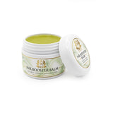 Skin Monarch Ink Booster Balm 30ml, tarro abierto con bálsamo amarillo y tapa