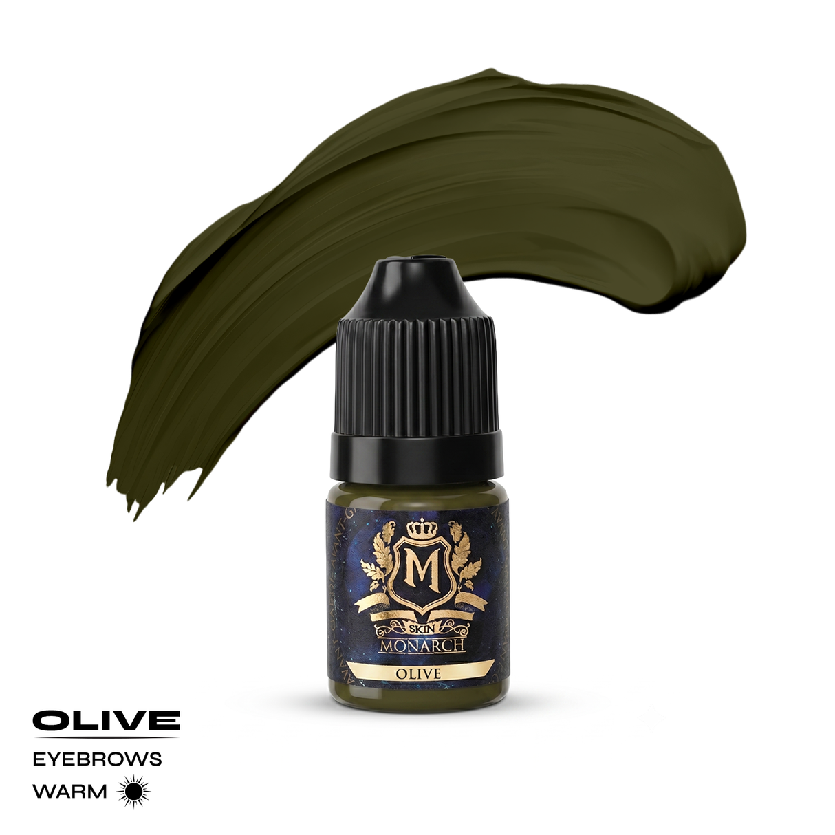 Skin Monarch Olive muted dark green PMU eyebrow corrector pigment 5ml