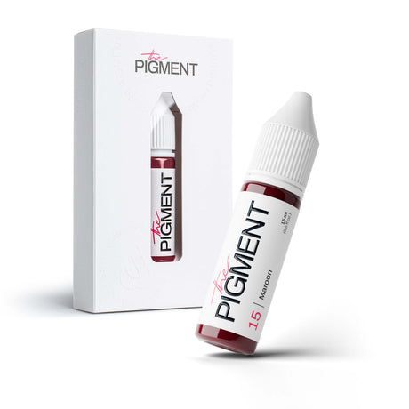 The Pigment 15 Maroon professional lip PMU pigment bottle