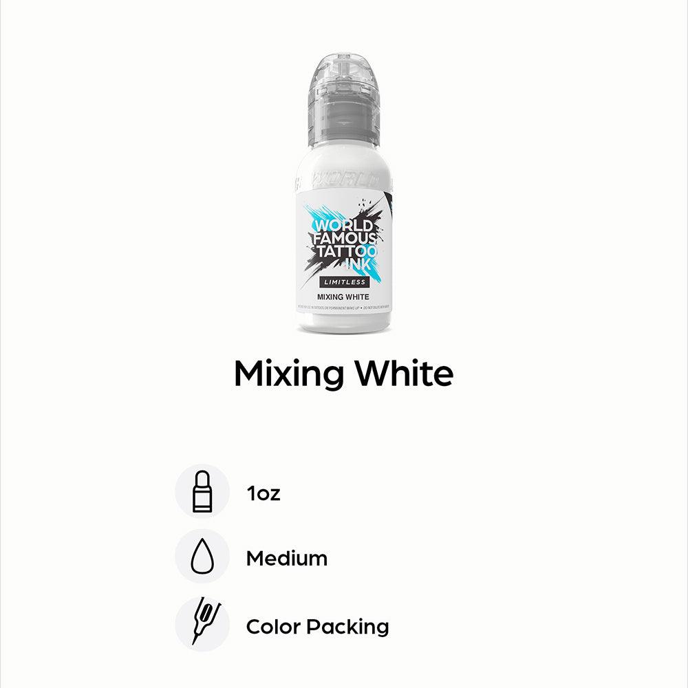 Tinta para tatuajes blanca World Famous Limitless para mezclar 30ml