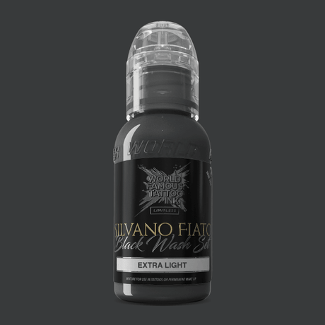 Tinta de Tatuaje Limitless Famosa Mundial Silvano Fiato Blackwash Extra Ligera 30ml