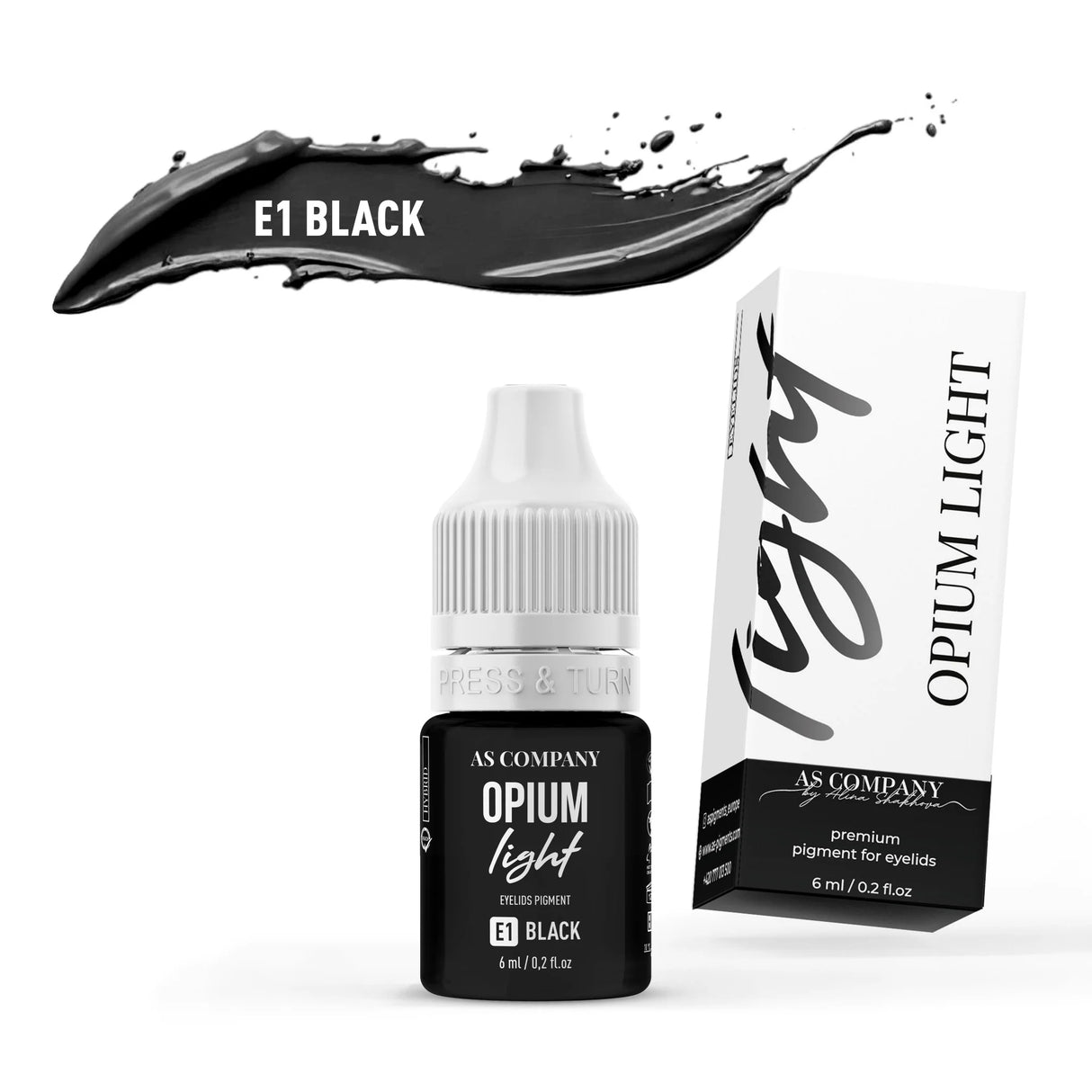 Set de párpados híbridos AS COMPANY (Opium Light) 6 piezas/6 ml