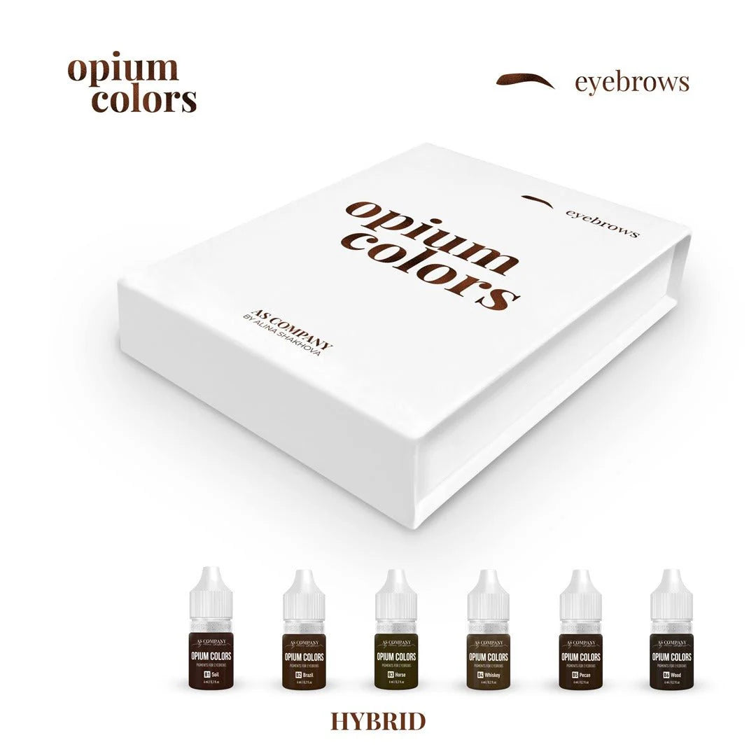 Set de cejas AS COMPANY (Colores Opio) 6 piezas/6ml