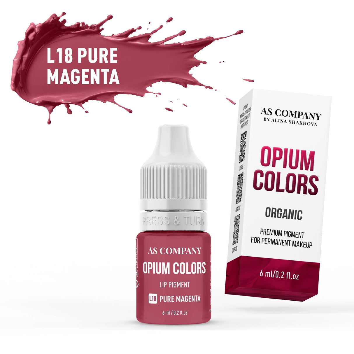AS COMPANY Lip Set Opium Corols Organic 6pcs/6ml