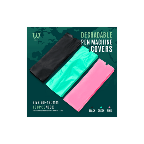 Bio Degradable Machine Pen Cover Pink 100pcs - BVShop