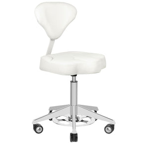 Azzurro 156f bump-up white cosmetic stool - BVShop