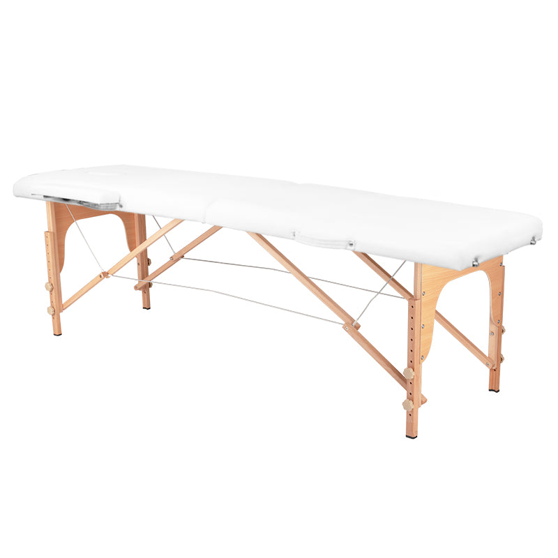 BALANCE wooden folding massage table 2 segment white - BVShop