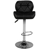 Bar stool m01 quilted adjustable black - BVShop