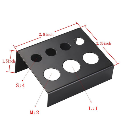 Black Metal Caps Holder 7 Holes - BVShop
