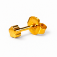 Caflon Blu Piercing Earrings Flower 4 mm (24ct Gold Plated)