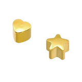 Pendientes MINI con forma chapados en oro Caflon®