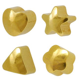 Pendientes con forma chapados en oro Caflon®