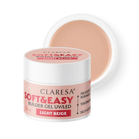 Claresa builder gel Soft&Easy gel light beige 45g - BVShop
