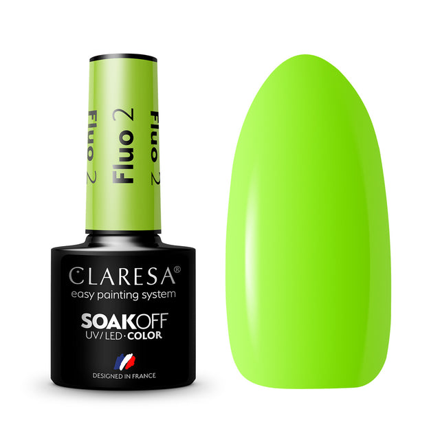 CLARESA Hybrid nail polish FLUO 2 -5g - BVShop