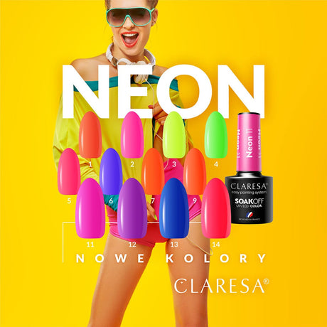CLARESA Hybrid nail polish NEON 14 -5g - BVShop