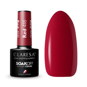 CLARESA Hybrid nail polish RED 418 -5g - BVShop