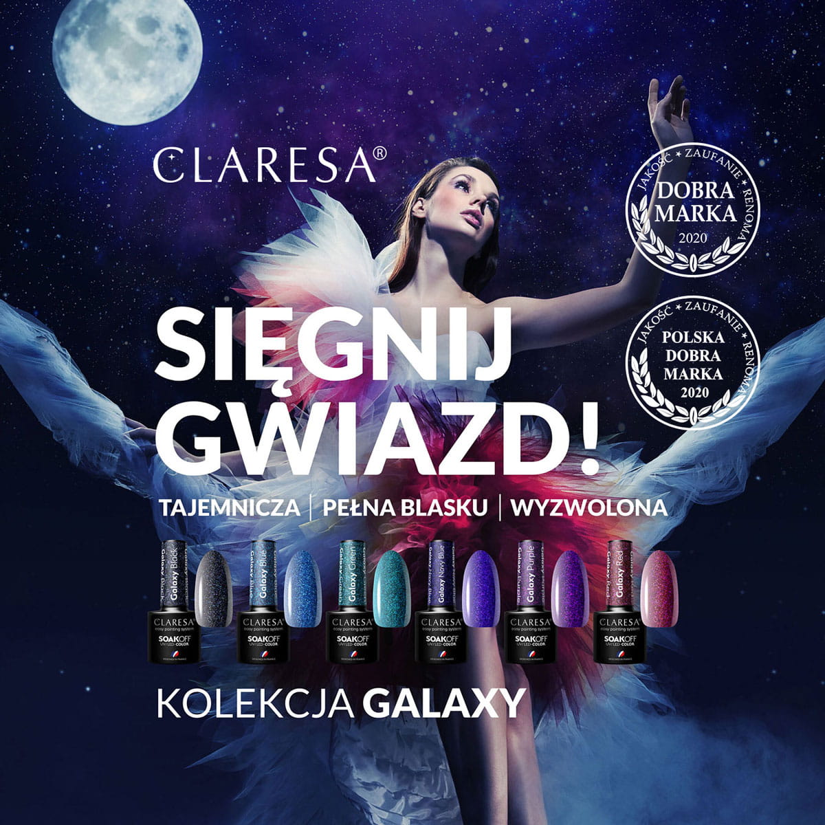 CLARESA Hybrid polish Galaxy Blue 5g - BVShop