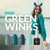 CLARESA hybrid polish GREEN WINKS 1 -5g - BVShop