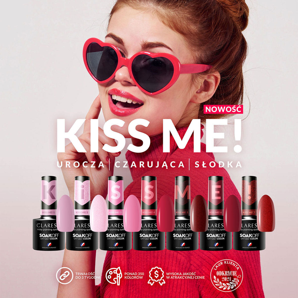 CLARESA hybrid polish Kiss Me! 6 -5g - BVShop