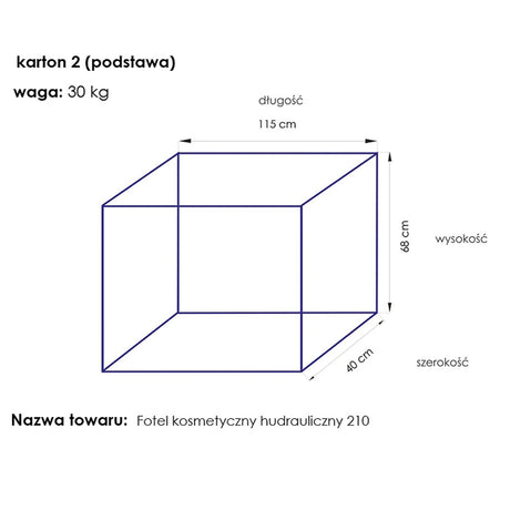 Cosmetic chair hyd. a 210 gray - BVShop