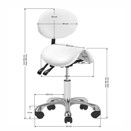 Cosmetic stool 1025 white giovanni - BVShop