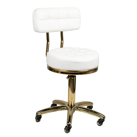 Cosmetic stool gold am-961 white - BVShop