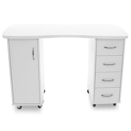 Desk 2027 white two cabinets - BVShop