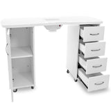 Desk 2027 white two cabinets with an absorber - BVShop