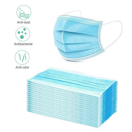 Disposable Face Masks 3 Layers 50pcs - BVShop