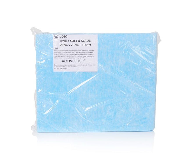 Disposable scarves-treatment washers 100 pcs soft & scrub 20x25cm - BVShop