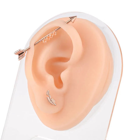 Modelo de silicona para perforación de orejas