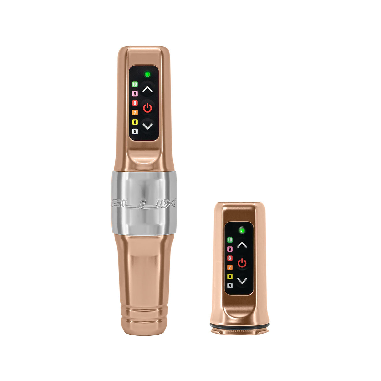 Microbeau Flux Mini Oro Champán con Máquina de Tatuaje y PMU PowerBolt Mini