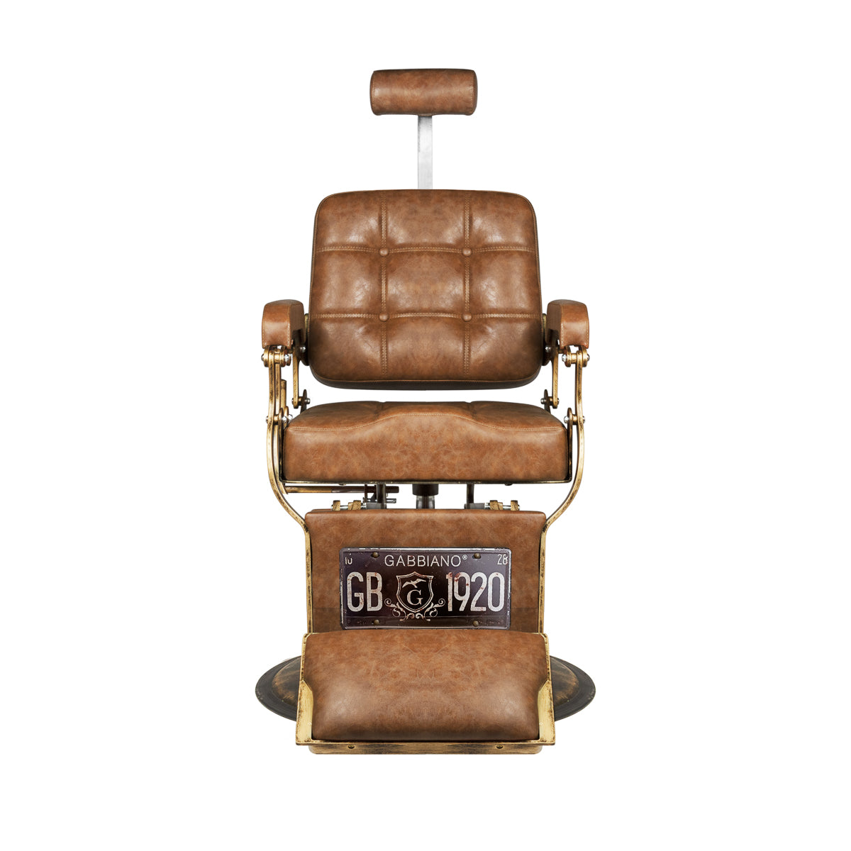 Gabbiano barber chair Boss Old Leather light brown - BVShop