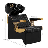 Gabbiano barber wash unit Marcus gold black - BVShop