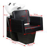 Gabbiano black Ankara hairdressing wash unit - BVShop