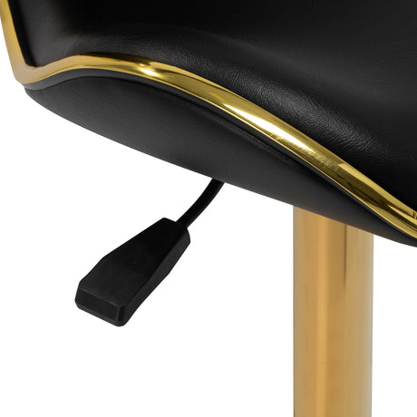 Gabbiano cosmetic stool Q-4599G black - BVShop