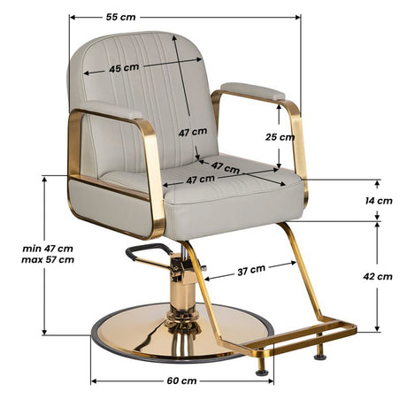 GABBIANO HAIRDRESSING CHAIR ACRI GOLD - BEIGE - BVShop