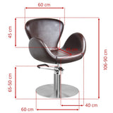 Gabbiano hairdressing chair Amsterdam brown - BVShop