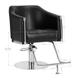 Gabbiano hairdressing chair Burgos black - BVShop