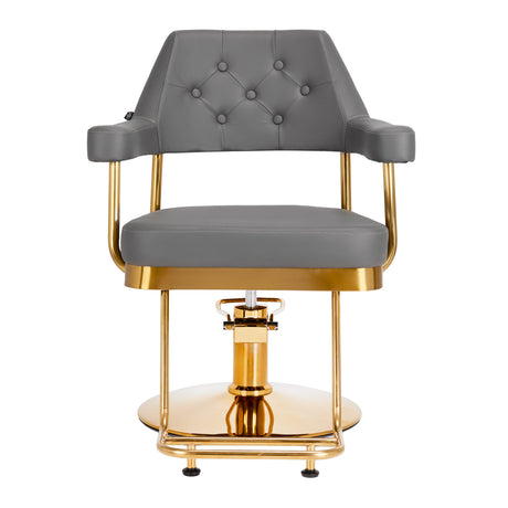 Gabbiano hairdressing chair Granda gold grey - BVShop