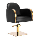 Gabbiano hairdressing chair Malaga gold black - BVShop