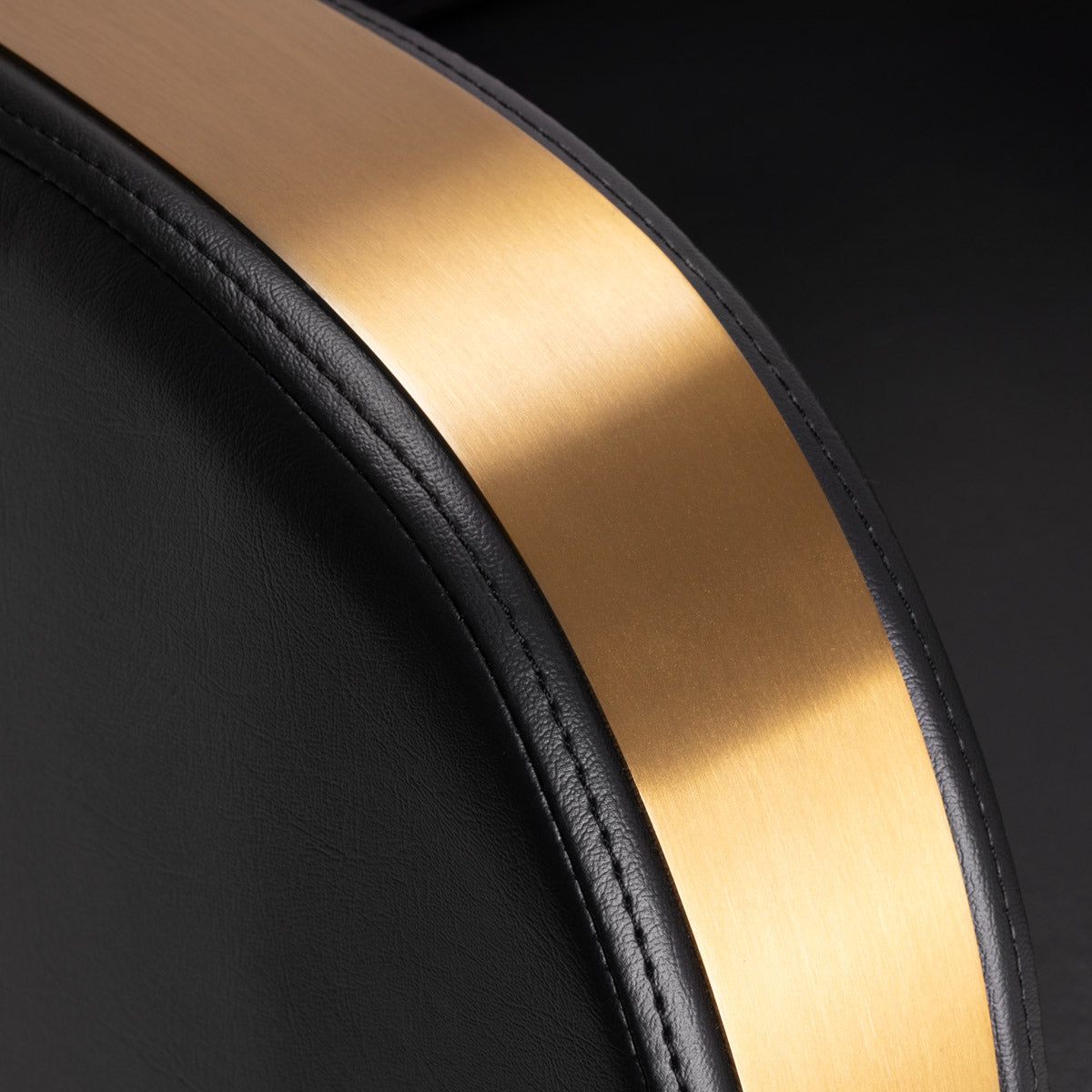 Gabbiano hairdressing chair Malaga gold black - BVShop