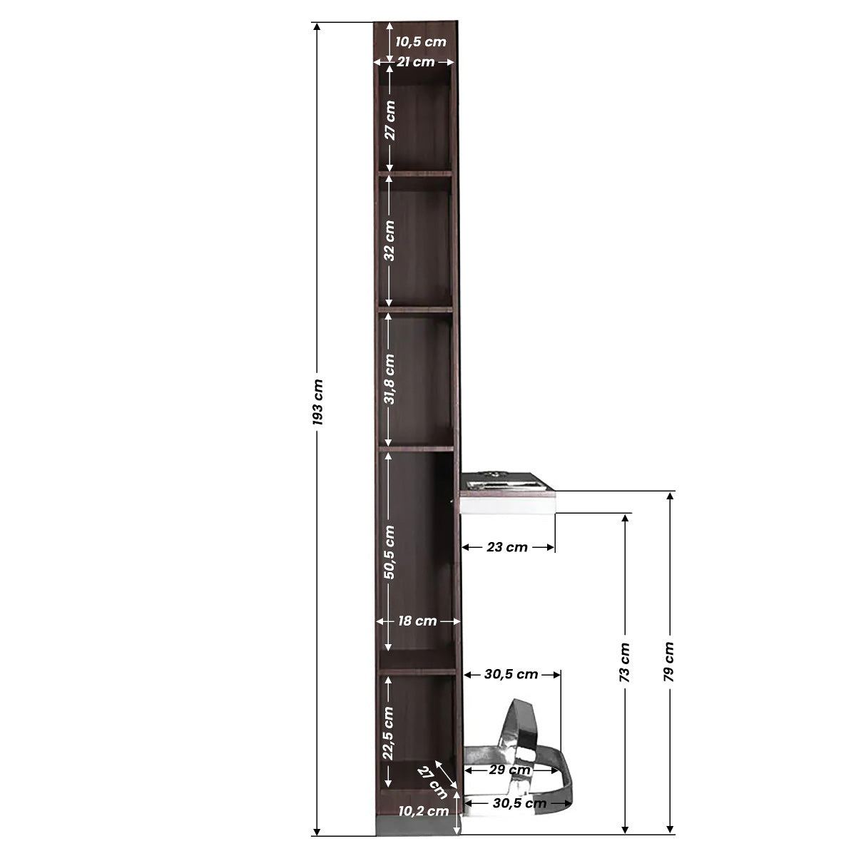 Gabbiano hairdressing console b058 venge - BVShop