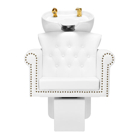 Gabbiano hairdressing wash unit Berlin gold white - BVShop