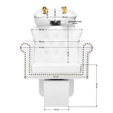 Gabbiano hairdressing wash unit Berlin gold white - BVShop